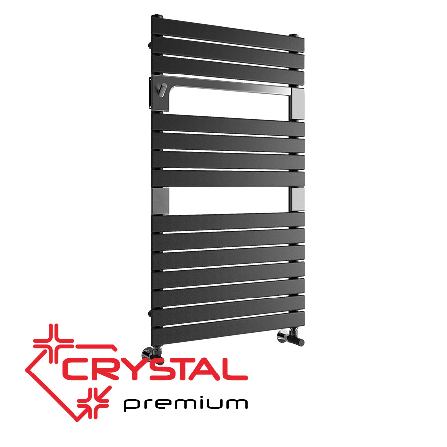 Водна лира за баня Crystal PREMIUM, 510 W, 952x550 mm, антрацит