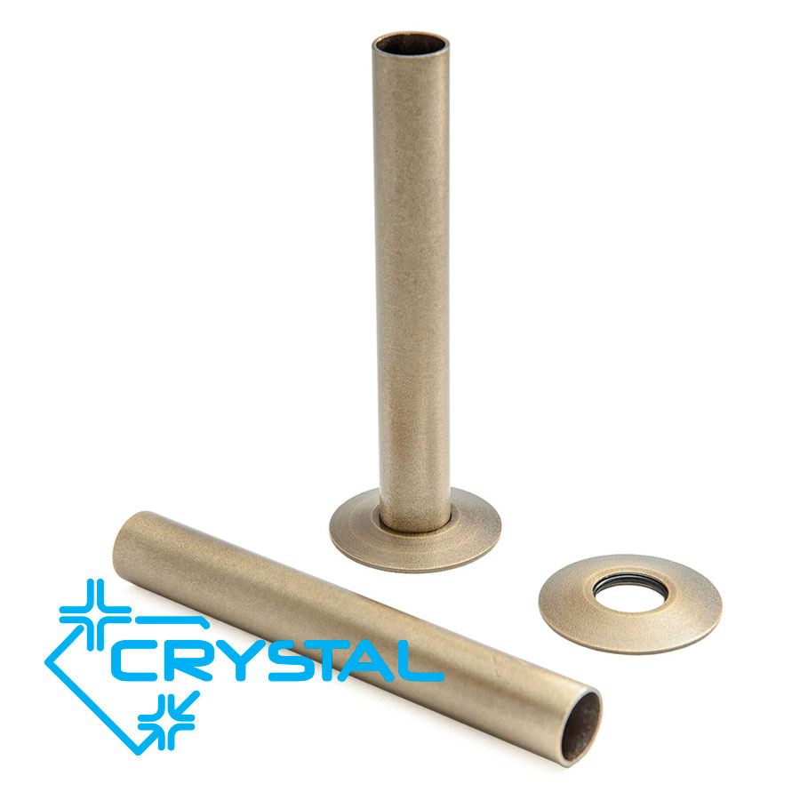 Комплект декоративни тръби и розетки SB-Brass (матиран месинг, сатен)