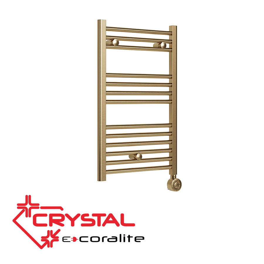 Електрическа лира за баня Crystal E-CORALITE 300 W, sb-brass, 800 X 500 mm