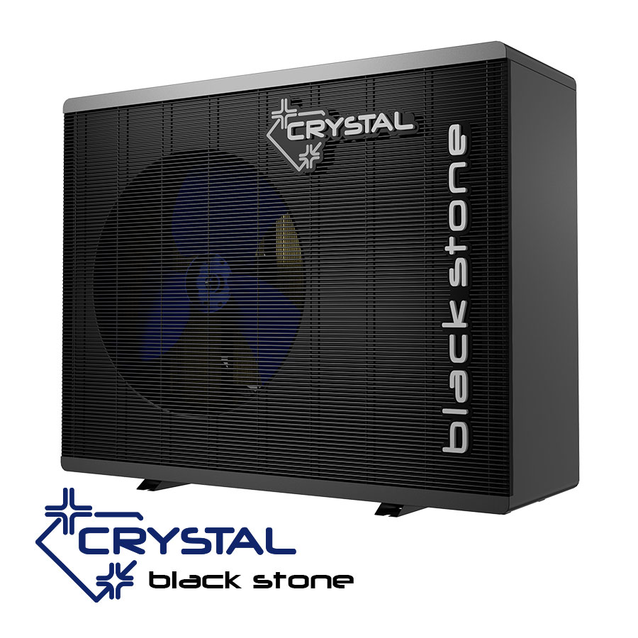 Изцяло DC инверторна термопомпа Crystal Black Stone - моноблок, 16 kW, R290, трифазна, A+++, Wi-Fi