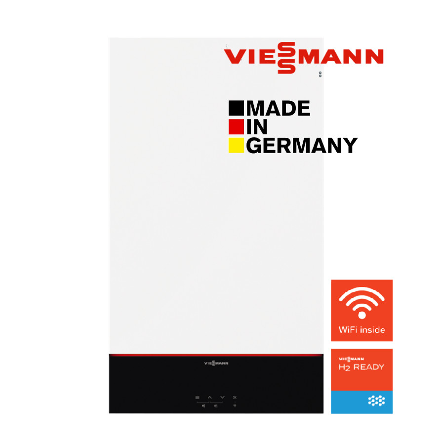Viessmann, газов котел Vitodens 111-W B1LG-25-M, 25 kW, за общ комин, със защита обр. поток