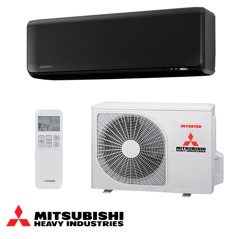 Инверторен климатик Mitsubishi Heavy Industries SRK 25 ZT-WFB + SRC 25 ZT-W - черен